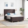 vidaXL Boxspringbett mit Matratze Dunkelbraun 190 x 140 cm Stoff