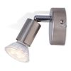 vidaXL Wandleuchte mit LED Spotlight 2 stk Satin Nickel