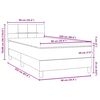 vidaXL Boxspringbett mit Matratze & LED Dunkelgrau 90x220 cm Samt