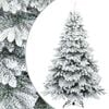 vidaXL K&uuml;nstlicher Scharnier-Weihnachtsbaum schneebedeckt Wei&szlig; 180 cm