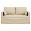vidaXL Sofa Creme Gesamtabmessungen: 139 x 78 x 80 cm (B x T x H) Samt