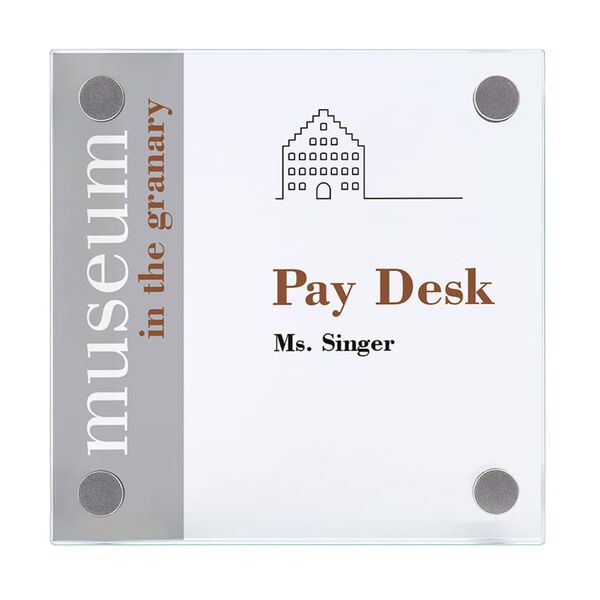 MOEDEL T&uuml;rschild Galerie 15x15 cm mit 4 L&ouml;chern