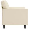 vidaXL 2-Sitzer-Sofa Creme 120 cm Kunstleder