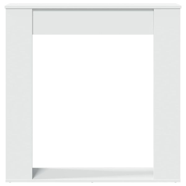 vidaXL Kaminumrandung Weiß 100x20x100 cm Holzwerkstoff