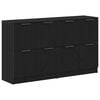 vidaXL Sideboard 2 pcs Schwarz Eichen-Optik 60 x 30 x 70 cm