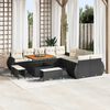 vidaXL Gartensofa-set 13 pcs Schwarz Poly-Rattan