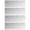 vidaXL Treppe Tritt 4 stk. 60 x 20 cm Silber Aluminium Rechtwinklig