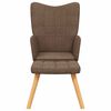 vidaXL Relaxsessel mit Hocker Braun Stoff