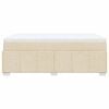 vidaXL Boxspringbett mit Matratze Creme 120x200 cm Stoff