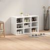 vidaXL Schuhschrank mit Regal Wei&szlig; 77,5 x 30 x 51 cm Holzwerkstoff