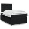 vidaXL Boxspringbett mit Matratze Schwarz 120x190 cm Samt