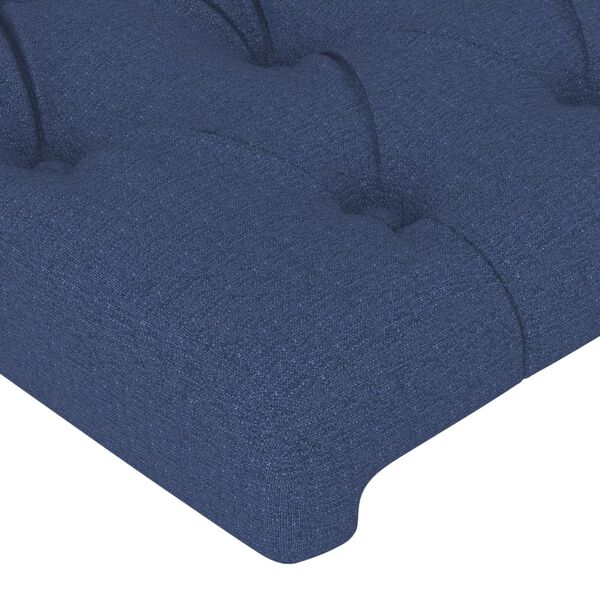 vidaXL Kopfteil Blau 90x7x118/128 cm Stoff