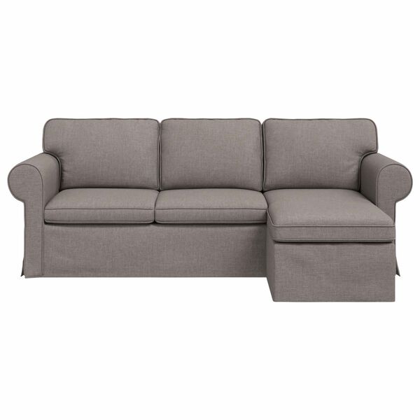 vidaXL Sofa Taupe Gesamtabmessungen: 215 x 138 x 80 cm (B x T x H)