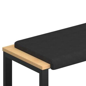 vidaXL Bankkissen Mikrofaser Schwarz Tiefe 35 cm