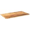 vidaXL Tischplatte 100x60x2,5 cm Rechteckig Raues Massivholz Mango