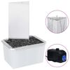 vidaXL Gartenbrunnen mit Pumpe Edelstahl 76 cm Dreieckig