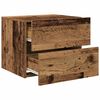 vidaXL Nachttisch mit Schubladen Altholz 50 x 39 x 41 cm Holzwerkstoff