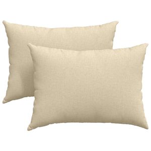 vidaXL Sofakissen 2 pcs Creme 70 x 50 cm Stoff