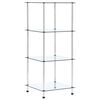 vidaXL Regal mit 4 Ablagen Transparent 40x40x100 cm Hartglas