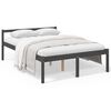 vidaXL Seniorenbett Grau 120x200 cm Massivholz Kiefer
