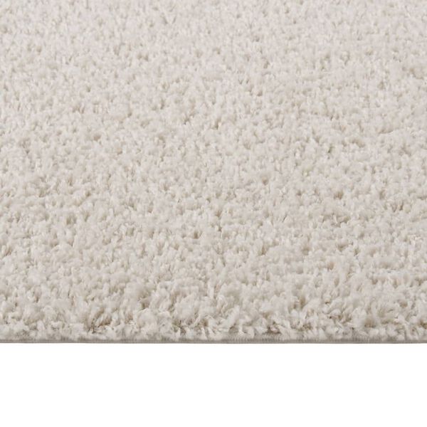 vidaXL Teppich Shaggy Hochflor Creme 200x290 cm