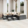 vidaXL Gartensofa-set 14 pcs Schwarz Poly-Rattan