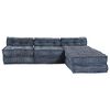 vidaXL Modulares Sofa Geometrisch 4 pcs Indigo 70 x 70 x 56 cm Stoff