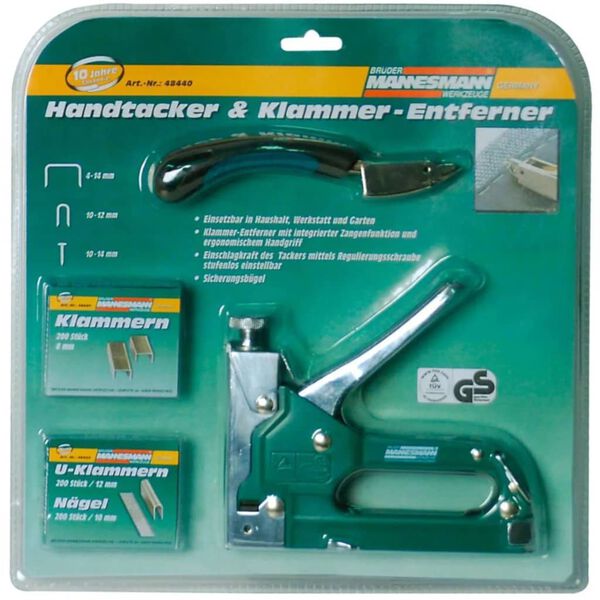Br&uuml;der Mannesmann f&uuml;nfteiliges Handtacker Set 48440