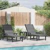vidaXL Sonnenliege 3 pcs Hellgrau Polyethylen