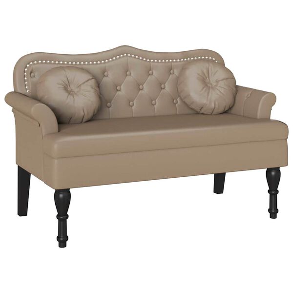 vidaXL Chesterfield Bank Cappuccino 120,5 x 65 x 75 cm Kunstleder