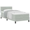 vidaXL Boxspringbett mit Kopfteil Hellgrau 90 x 200 cm Samt