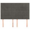 vidaXL Kopfteil Dunkelgrau 144 x 5 x 118/128 cm Samt