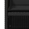 vidaXL 5-tlg. Garten-Essgruppe mit Kissen Schwarz Poly Rattan