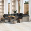 vidaXL Gartensofa-set 12 pcs Grau Poly-Rattan