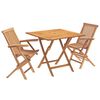 vidaXL 3-teiliges klappbares Garten Bistro Set 3 stk. Natur