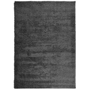 vidaXL Teppich Shaggy Hochflor Modern Anthrazit 120x170 cm