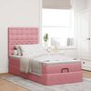 vidaXL Ottoman-Bett mit Matratzen & LEDs Rosa 80x200 cm Samt