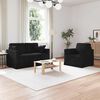 vidaXL Sofa 2 pcs Schwarz