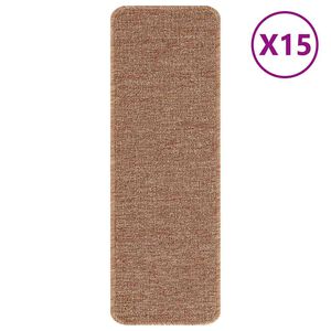 vidaXL Rutschfeste Treppenmatten 15 Stk. 60 x 25 cm Gelb PP Rechteckig