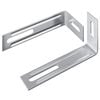 vidaXL Anti-Kipp-Halterung 2 Silber 74,5 x 15 x 32 mm Eisen