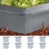 vidaXL Schneckenblech Eckteile 8 Stk. Verzinkter Stahl 10x10x25 cm
