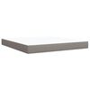 vidaXL Boxspringbett mit Matratze Taupe 180x200 cm Stoff