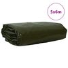 vidaXL Plane 650g / m&sup2; Olive Gr&uuml;n 5 x 6 m Canvas mit PVC-Beschichtung