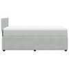 vidaXL Boxspringbett mit Matratze Hellgrau 80x200 cm Samt