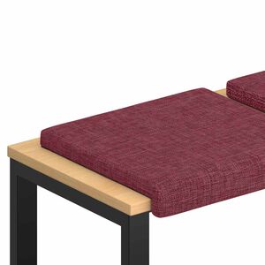 vidaXL Bankkissen 4 stk. Stoff Weinrot Tiefe 35 cm