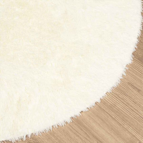 vidaXL Teppich Shaggy Hochflor NAVARRA Creme 240x240 cm Polyester