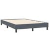 vidaXL Boxspringbett ohne Matratze Dunkelgrau 120x210 cm Samt