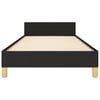 vidaXL Bettgestell mit Kopfteil Schwarz 90x190 cm Stoff