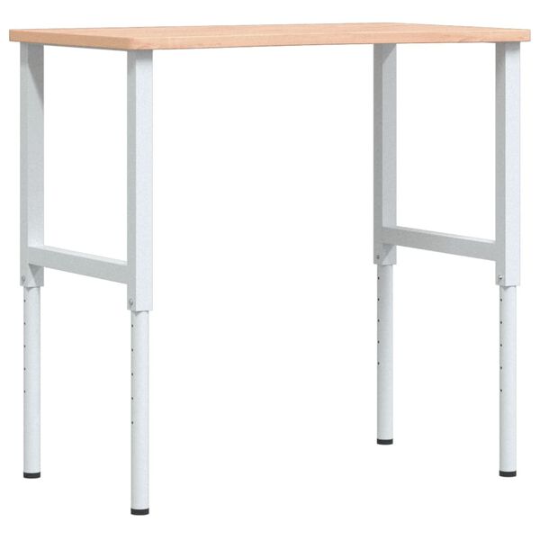 vidaXL Werkbank 100x(55-60)x(71,5-98) cm Massivholz Buche