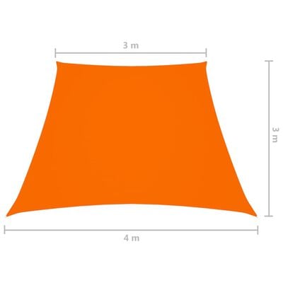 vidaXL Sonnensegel Oxford-Gewebe Trapezform 3/4x3 m Orange